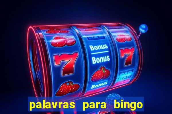 palavras para bingo cha de bebe